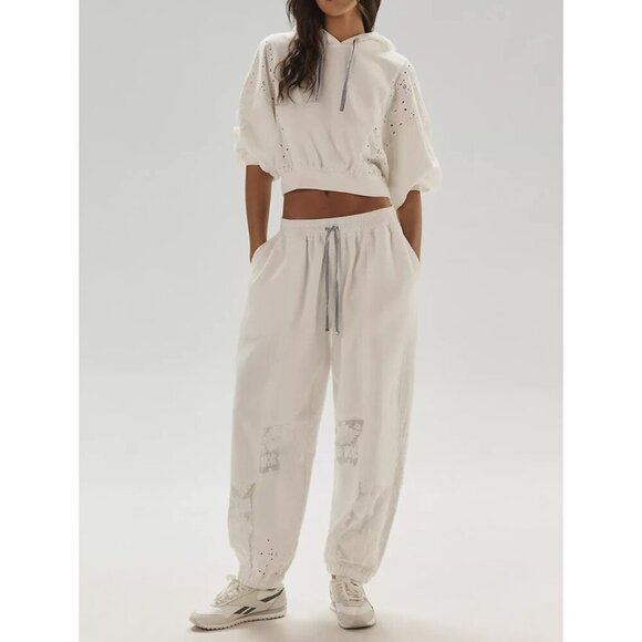 Daily Practice Rhythmic Lace Mesh Sweatpants M - Picture 2 of 4